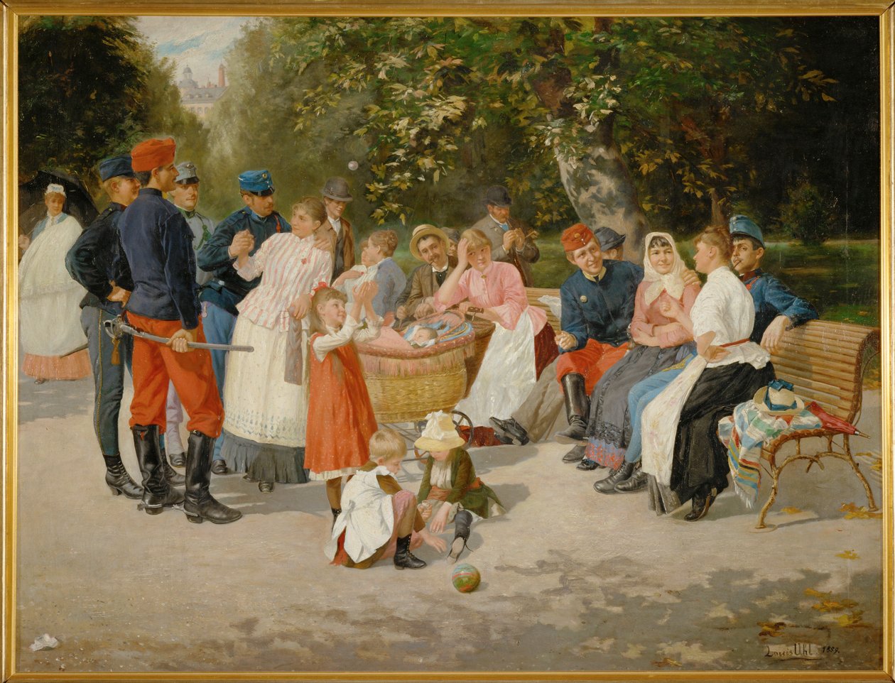 Nannies in a Park by Louis Uhl