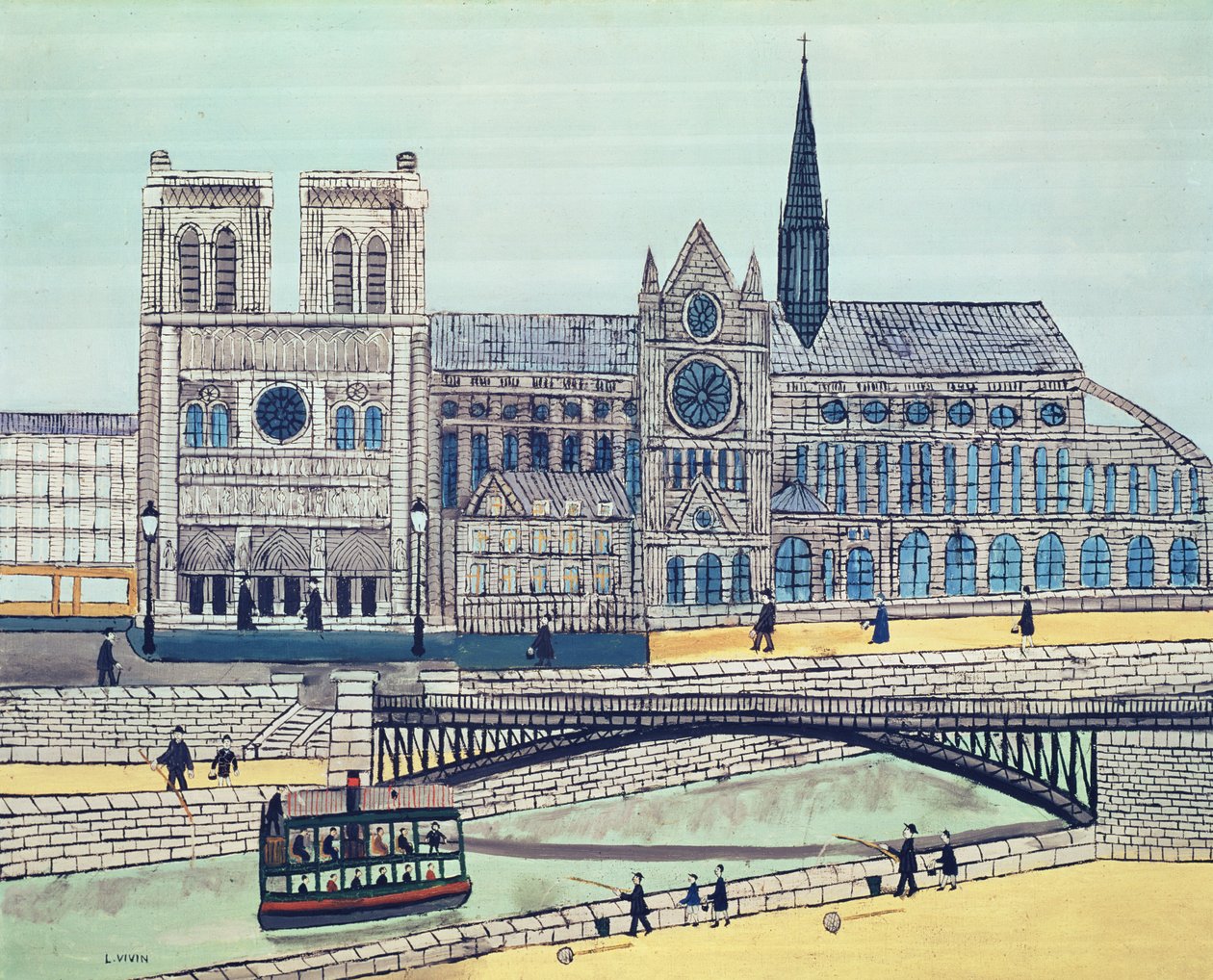 Notre-Dame (south side) by Louis Vivin
