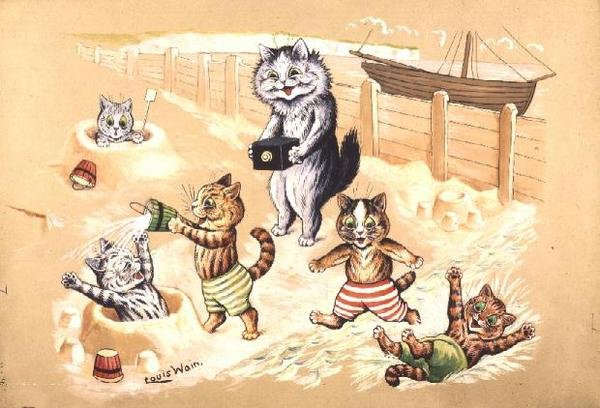 Seaside Joys by Louis Wain