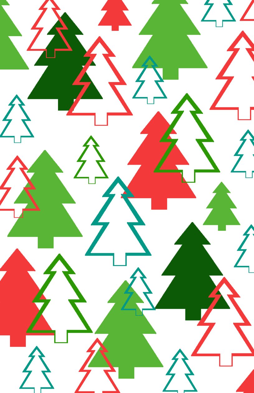 Overlaid Christmas Trees by Louisa Hereford