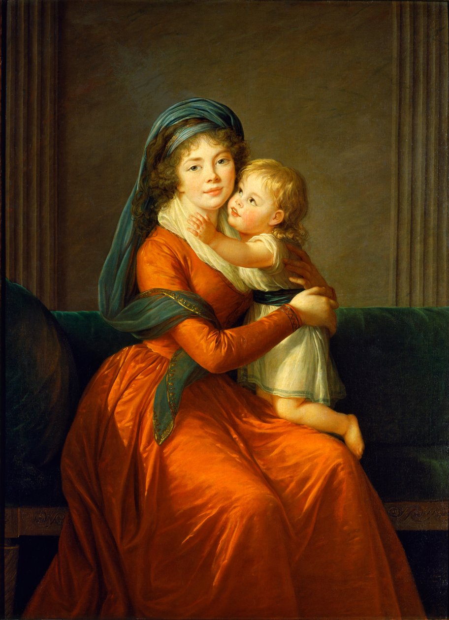 Portrait of Princess Alexandra Golitsyna and Her Son Piotr by Elisabeth Louise Vigee Lebrun