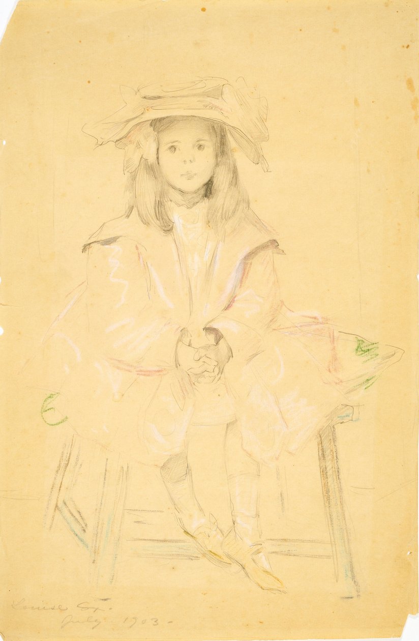Seated Young Girl by Louise Cox