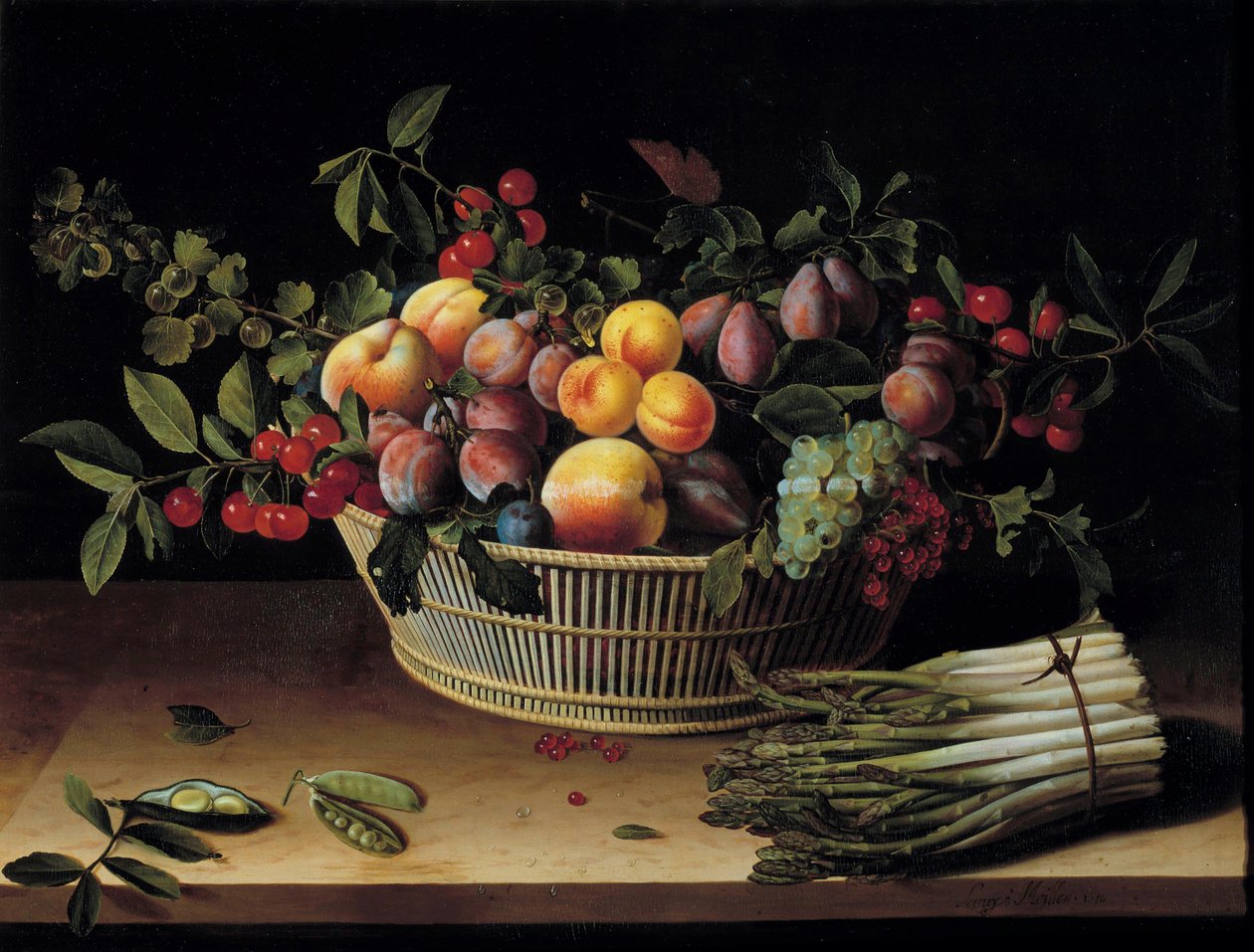 Still Life with Fruit Basket by Louise Moillon