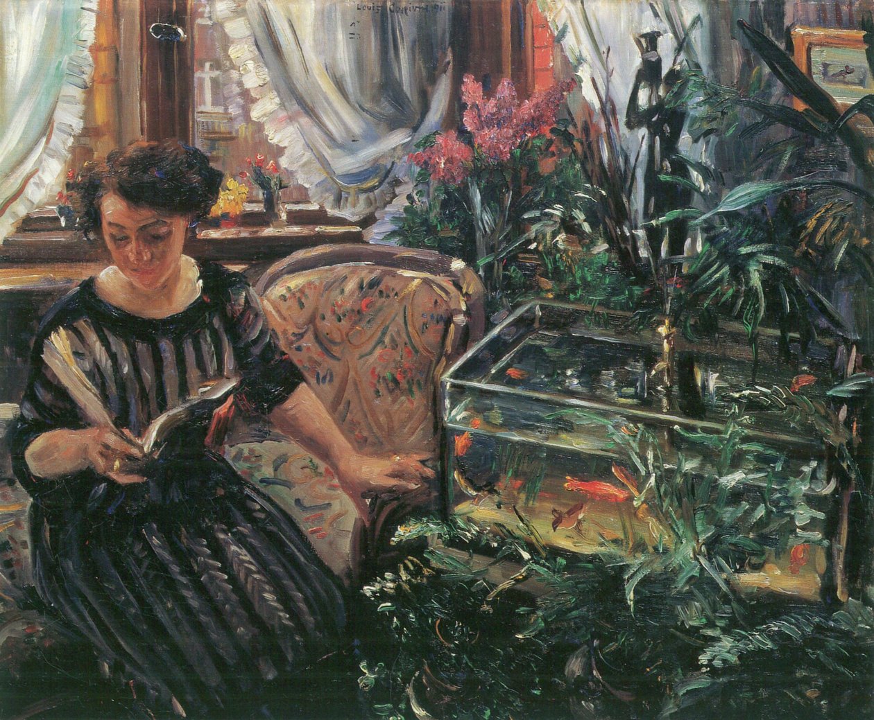 Lady at the Goldfish Basin, The Artist