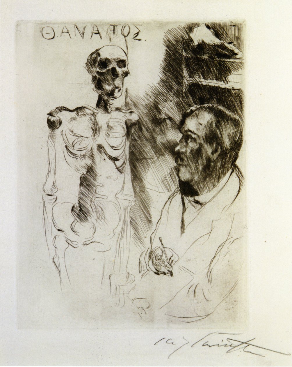 The Artist and Death by Lovis Corinth