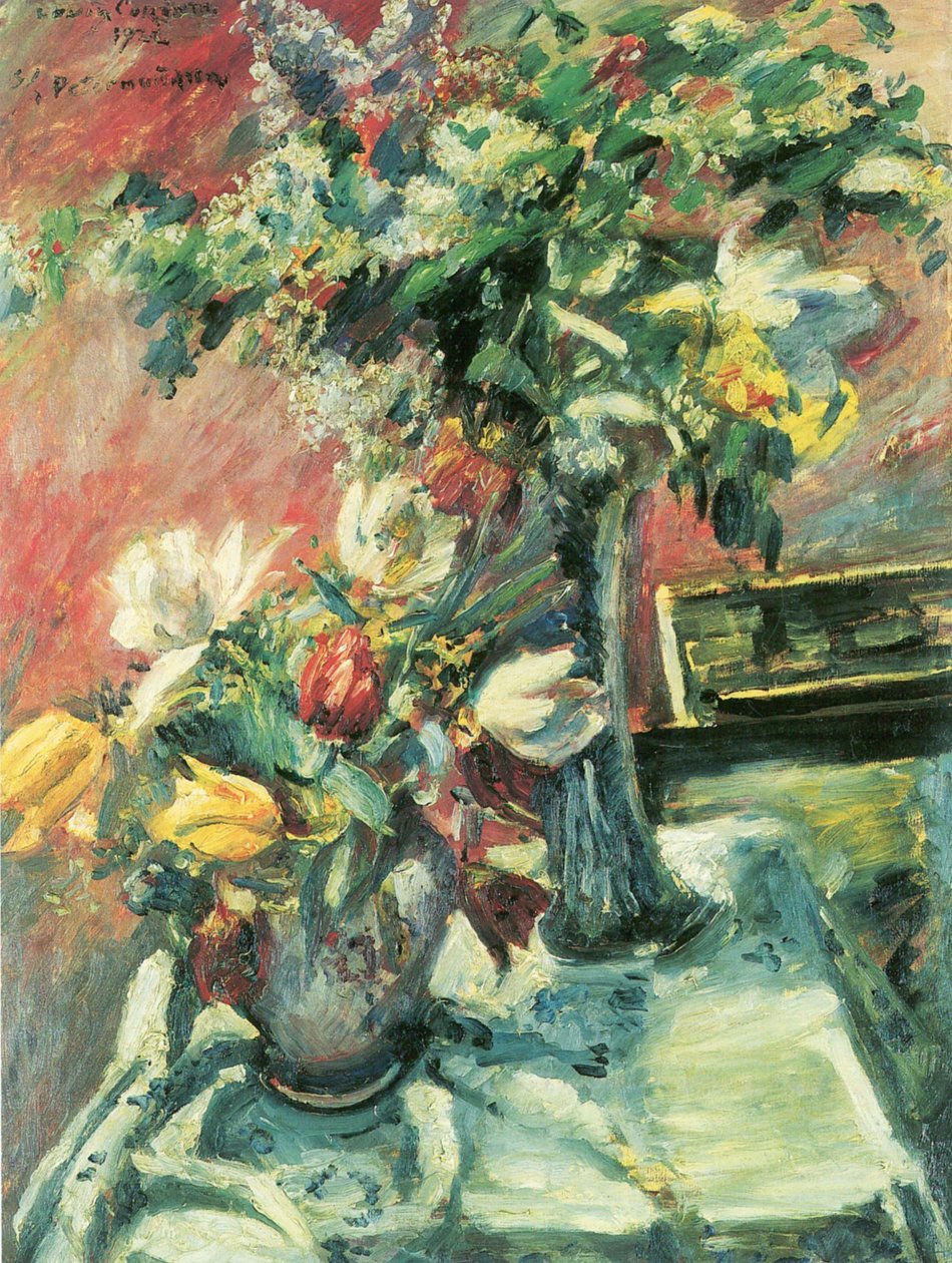 Lilacs and Tulips by Lovis Corinth