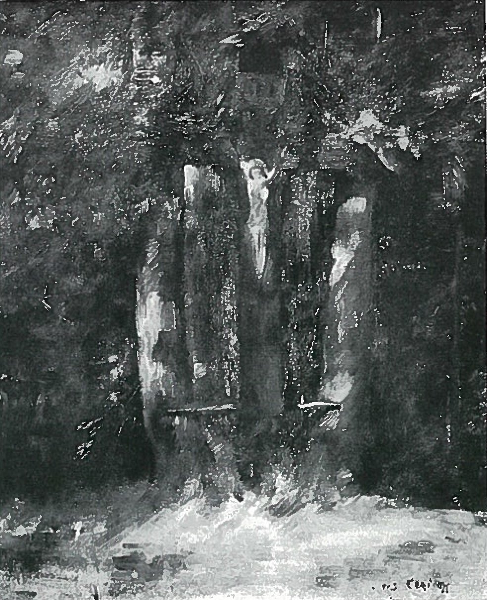 Crucifix in the Forest by Lovis Corinth