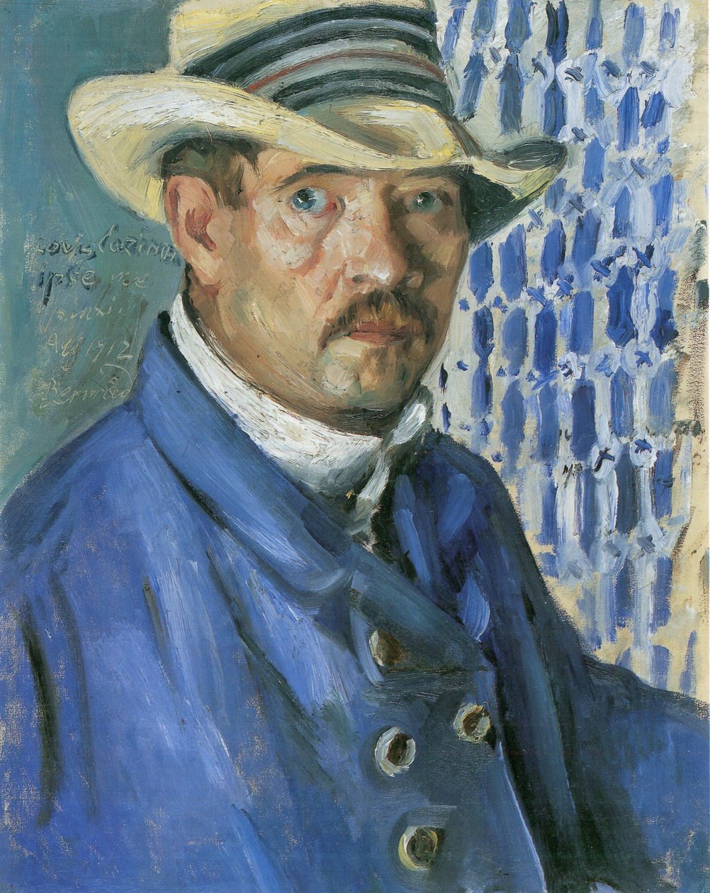 Self-Portrait with Panama Hat by Lovis Corinth