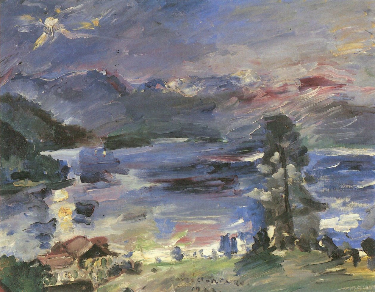 Walchensee, Rising Moon by Lovis Corinth