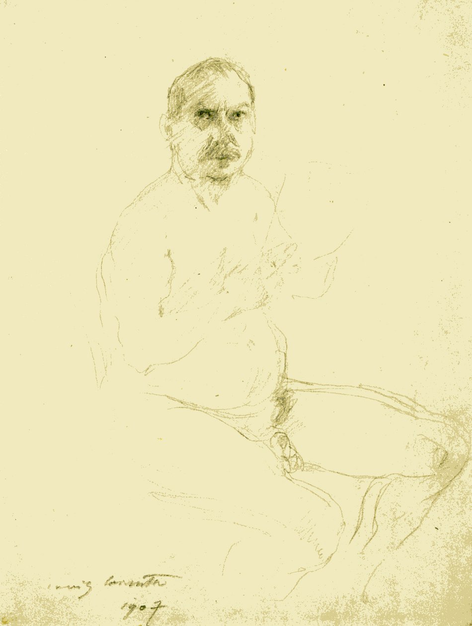 Self-portrait as a Seated Nude by Lovis Corinth