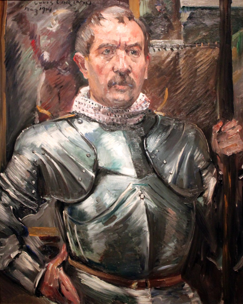Self-Portrait in Armour by Lovis Corinth
