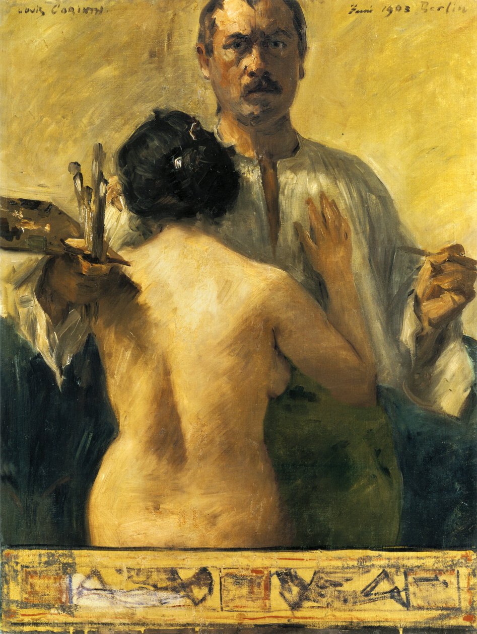 Self-portrait with Model by Lovis Corinth