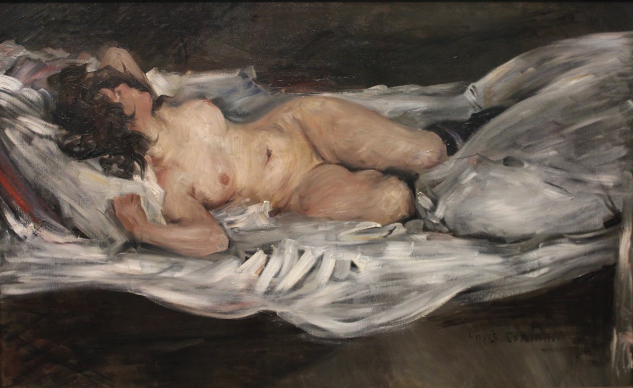 Reclining Female Nude by Lovis (1858 1925) Corinth