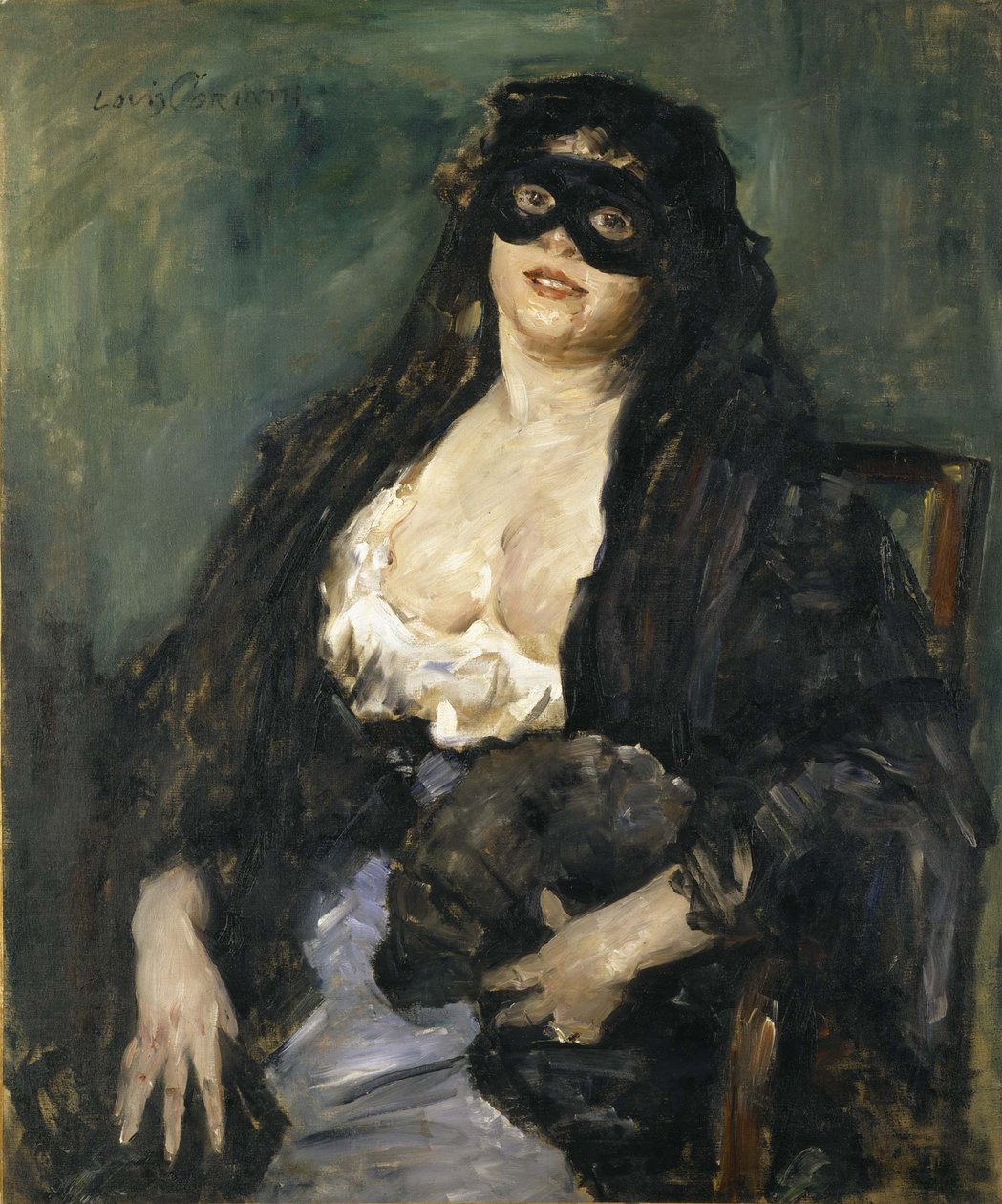 The Black Mask by Lovis Corinth