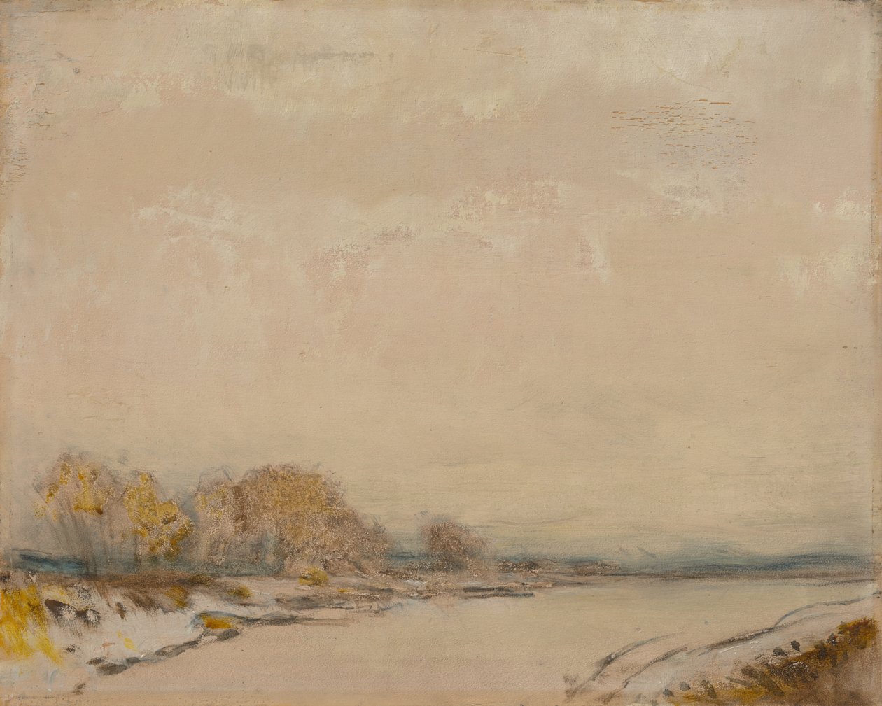 Landscape with a River by Laszlo Mednyanszky