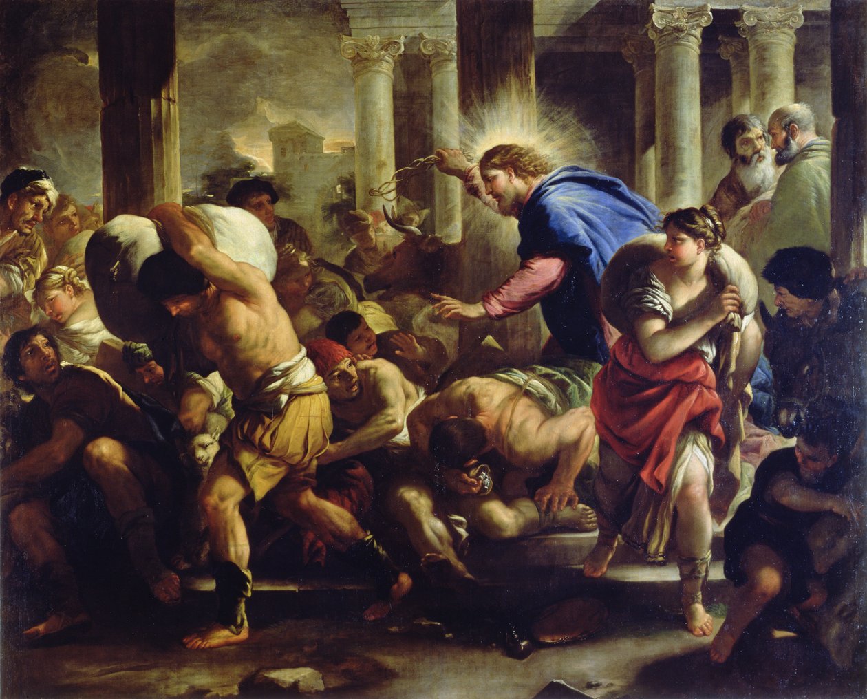 Christ Driving the Merchants from the Temple by Luca Giordano
