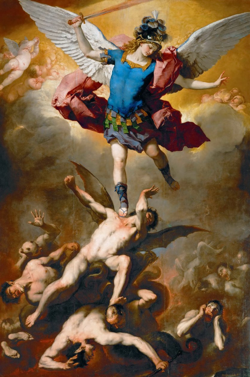 The Fall of the Rebel Angels by Luca Giordano
