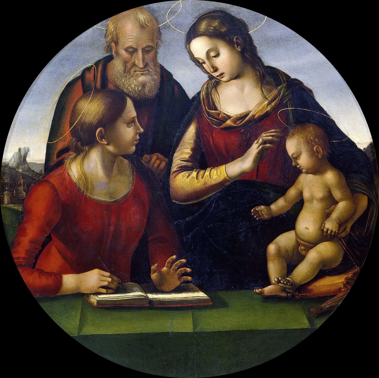 The Holy Family with Saint by Luca Signorelli