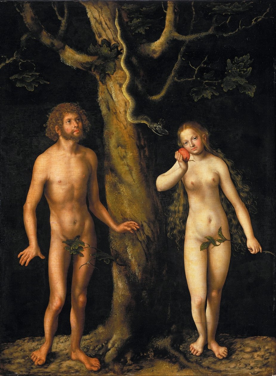 Adam and Eve by Lucas Cranach the Elder