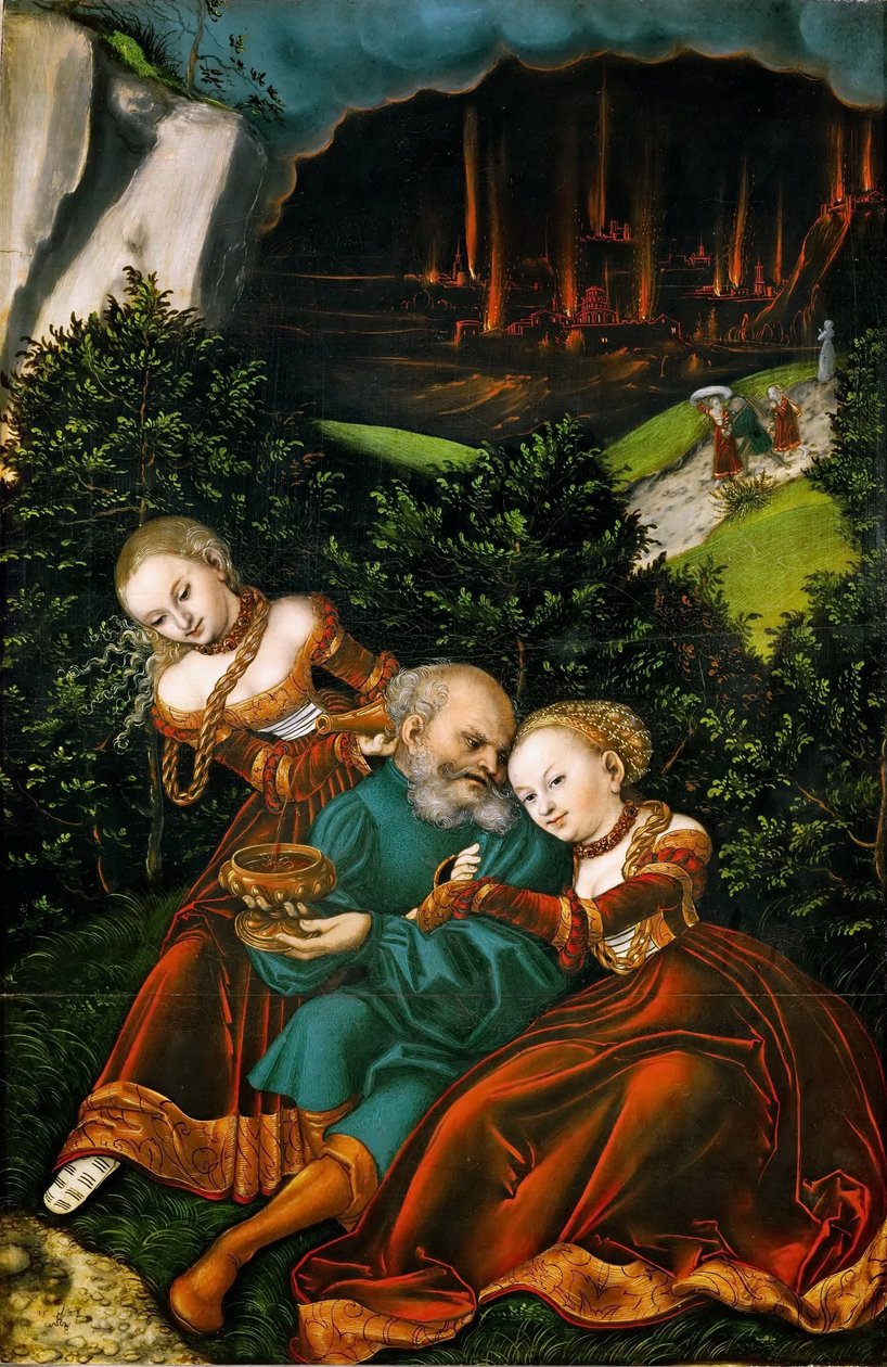 Lot and His Daughters by Lucas Cranach the Elder