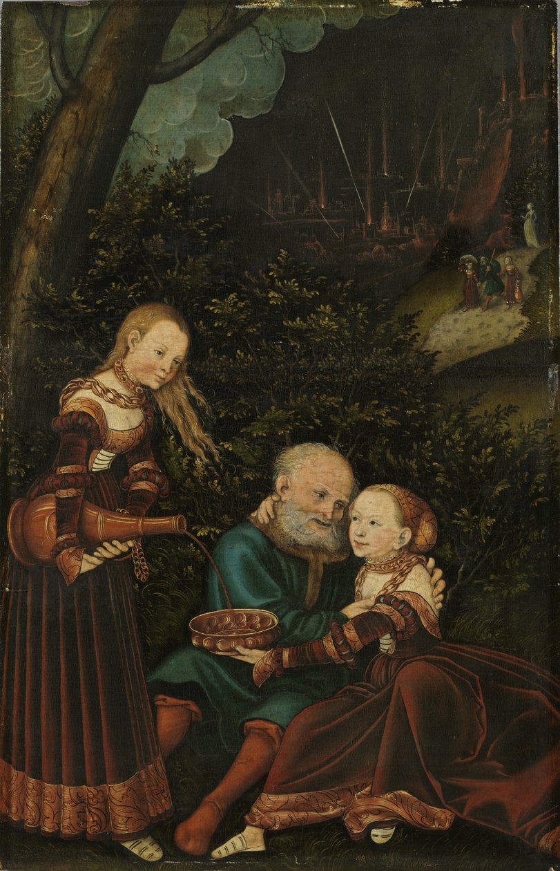 Lot and His Daughters by Lucas Cranach the Elder