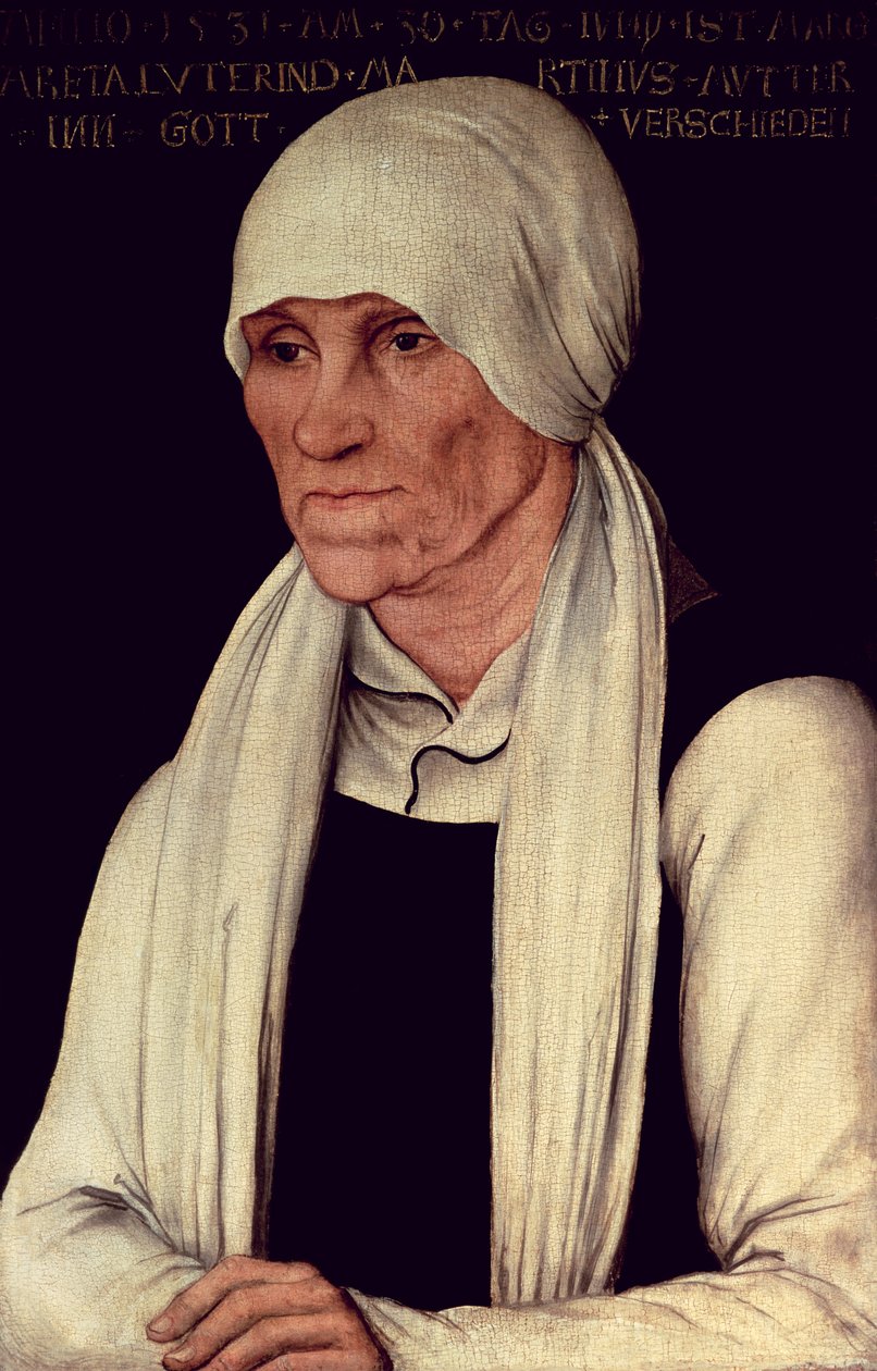 Margarethe Luther, Mother of Martin Luther by Lucas Cranach the Elder