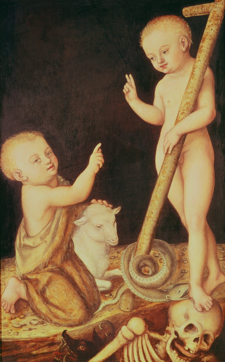 The Infant Christ Triumphing over Death and the Infant St. John the Baptist by Lucas Cranach the Elder