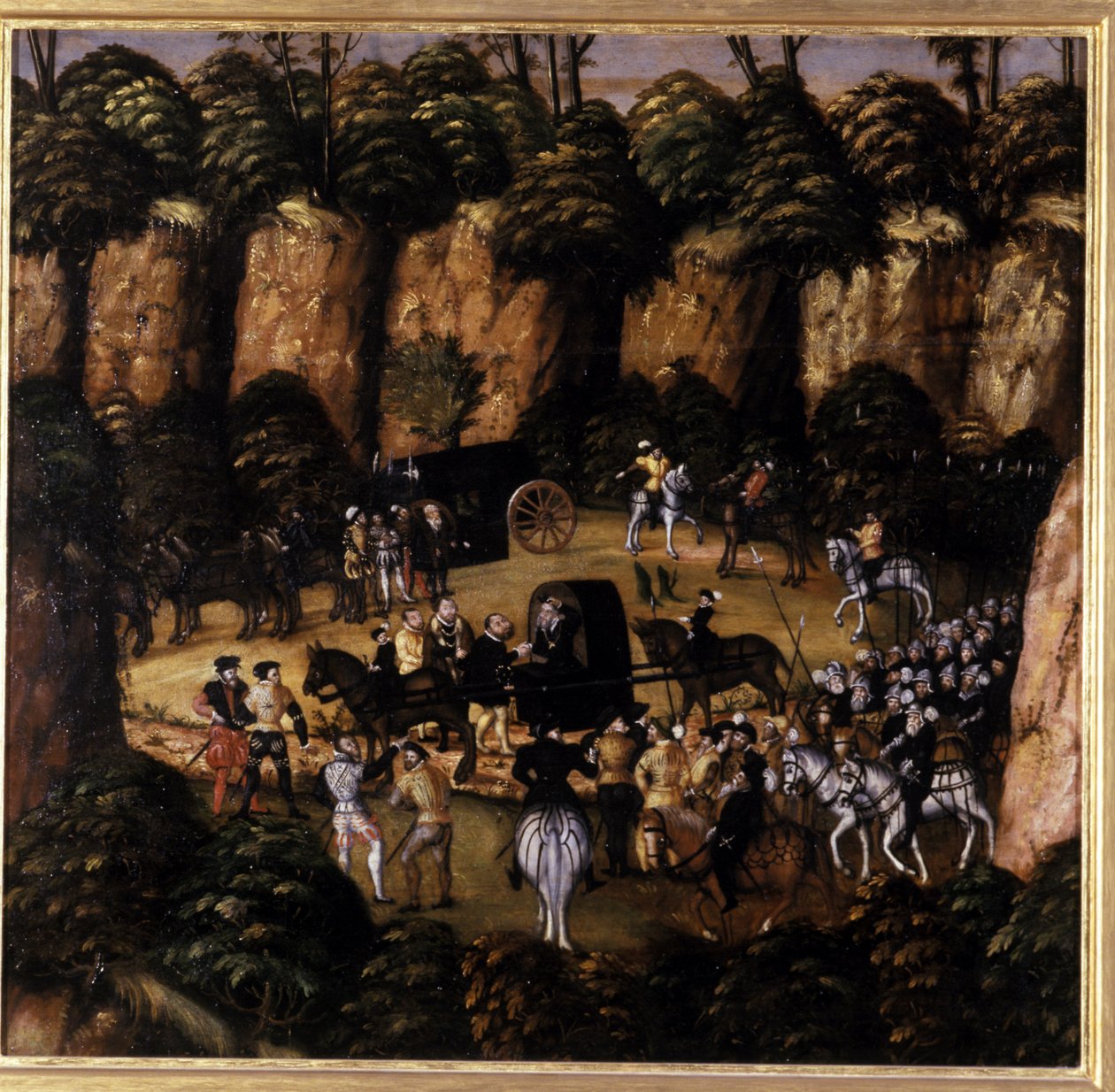 John Frederick the Magnanimous and King Charles V by Lucas Cranach the Elder