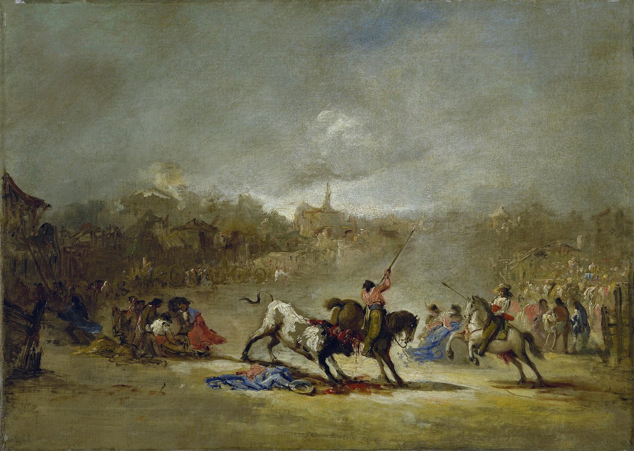 Bullfighting. Oil on Canvas by Eugenio Lucas Velázquez