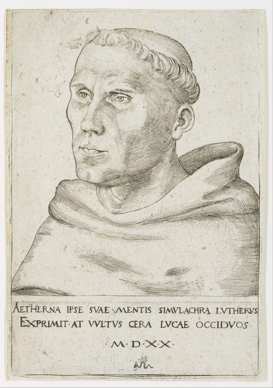 Martin Luther, Bust in Three-Quarter View by Lucas Cranach the Elder