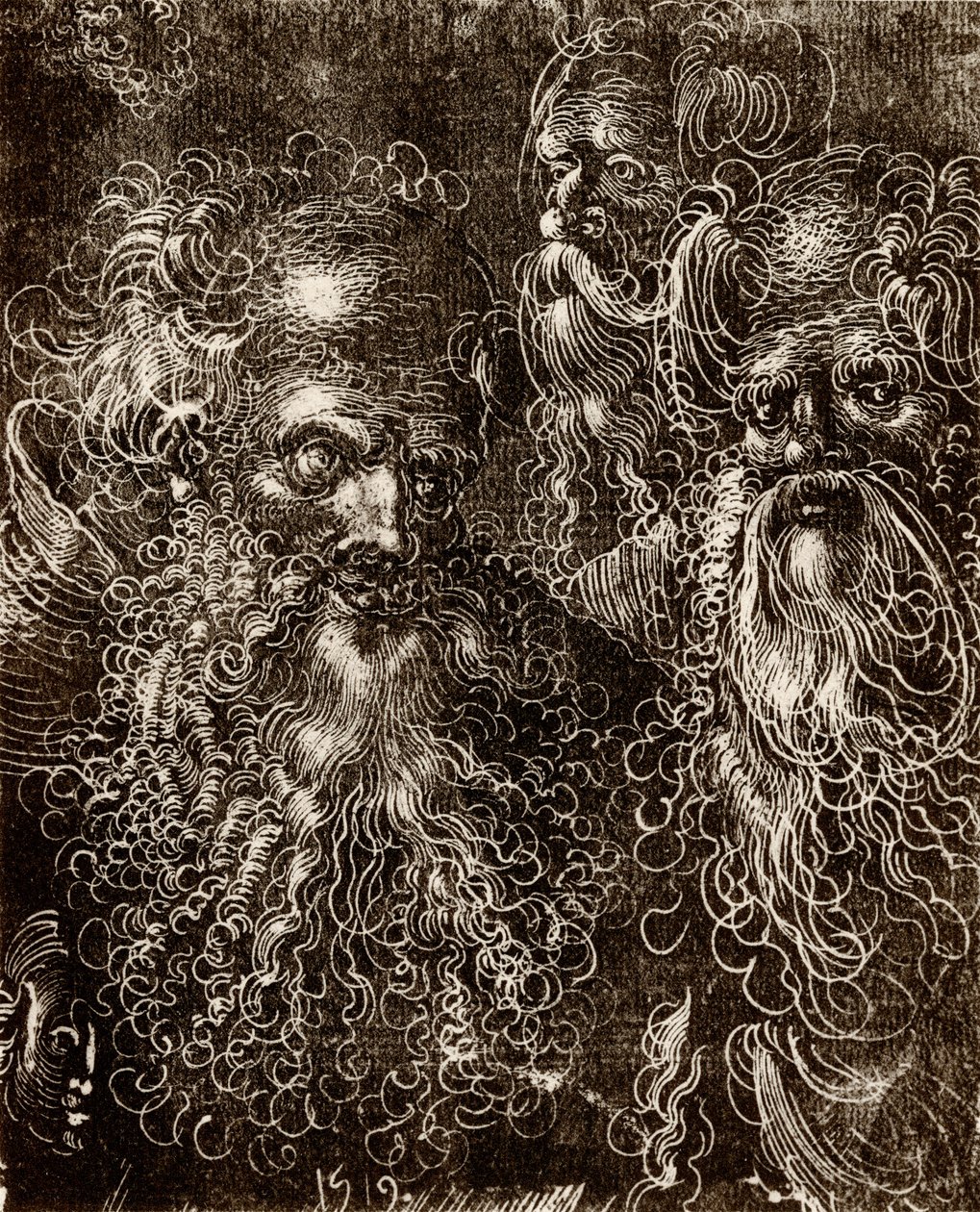 Various Head Studies by Lucas (school of) Cranach