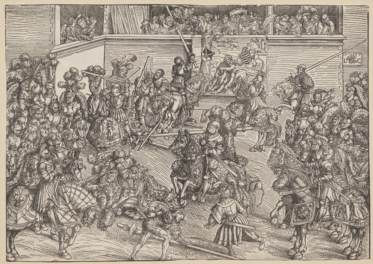 The Tournament with Sampson and the Lion by Lucas Cranach