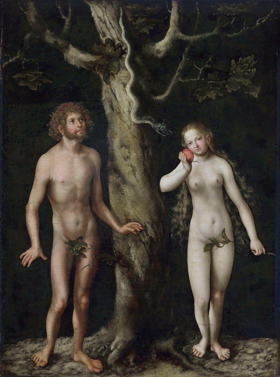 Adam and Eve by Lucas Cranach the Elder