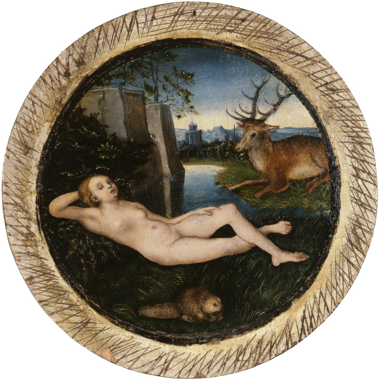 Reclining Nymph by Lucas Cranach the Elder