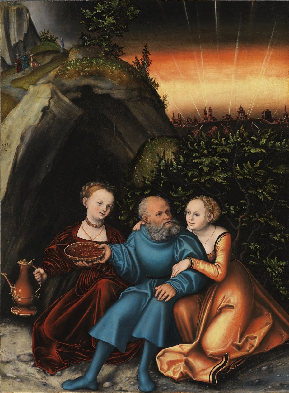 Lot and his Daughters by Lucas Cranach the Elder