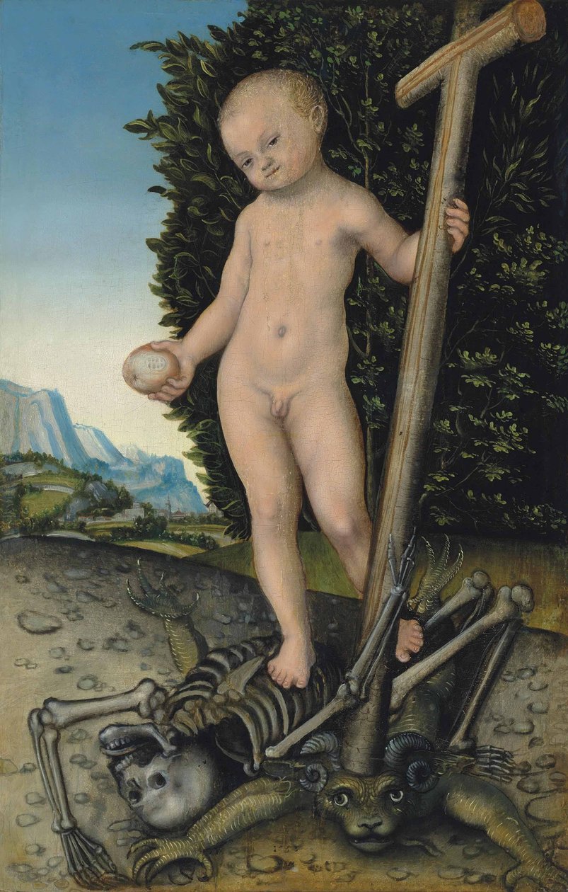 The Infant Christ as Redeemer by Lucas Cranach the Elder