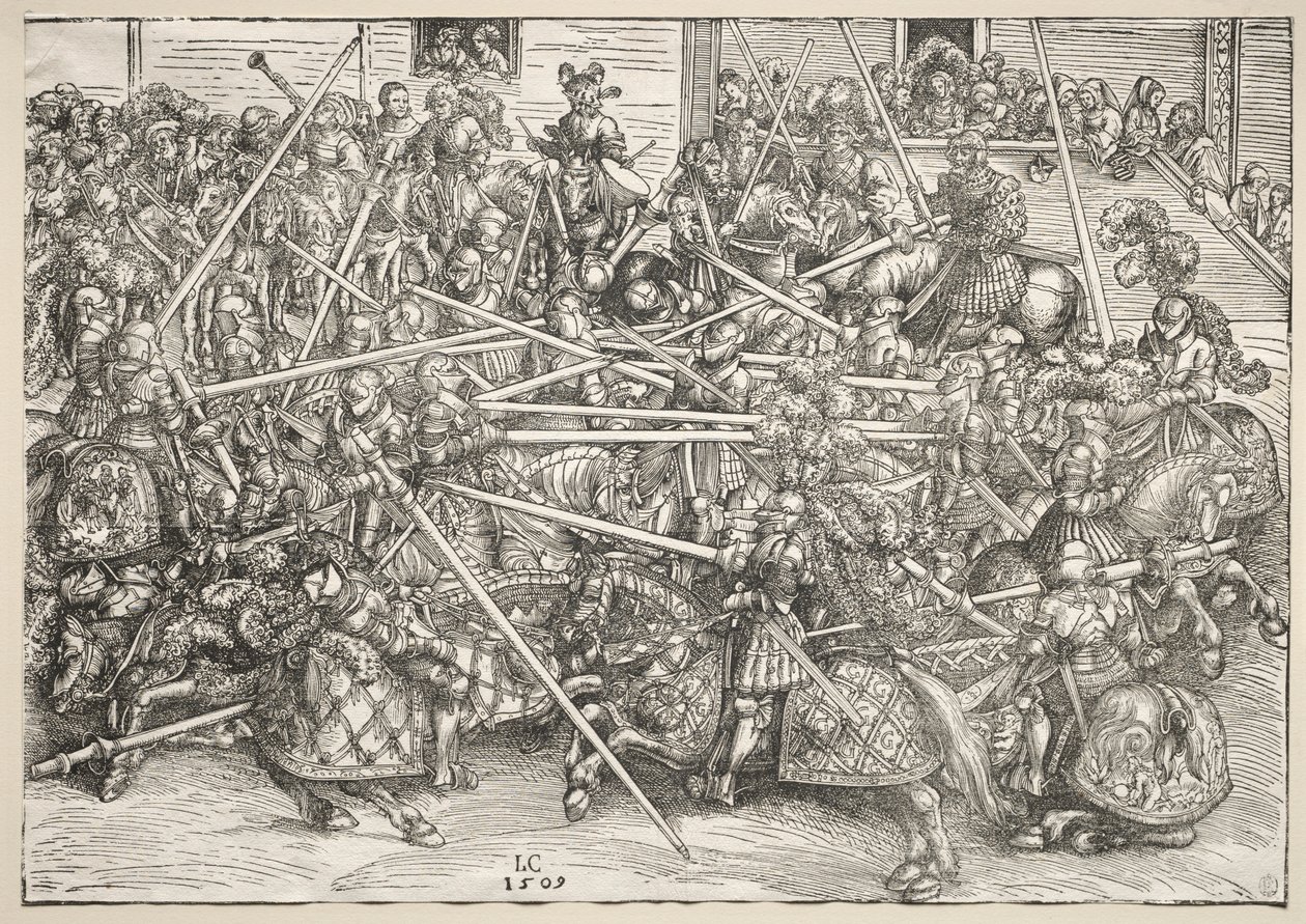 The Tournament with lances by Lucas Cranach the Elder