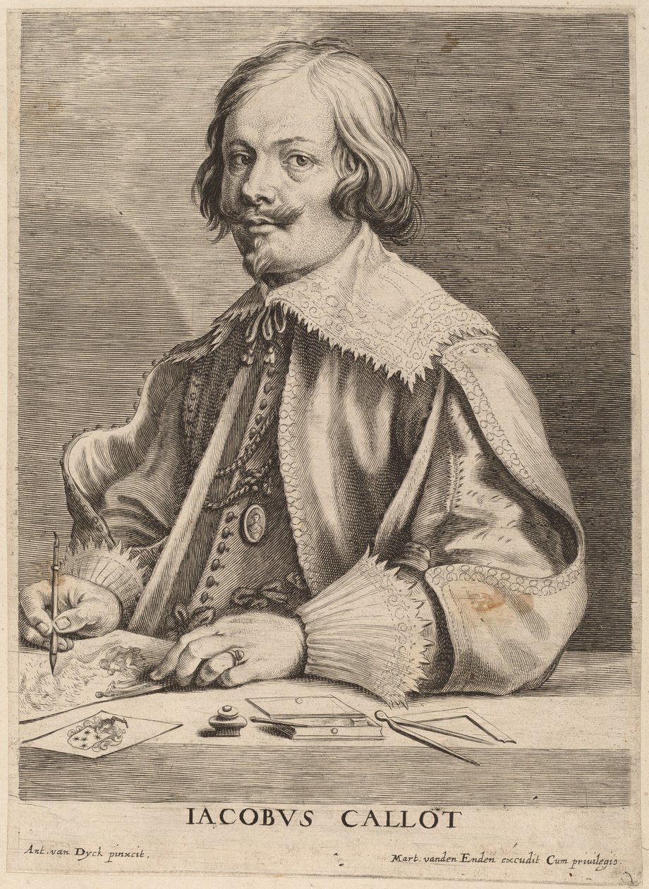 Jacques Callot by Lucas Emil Vorsterman after Sir Anthony van Dyck