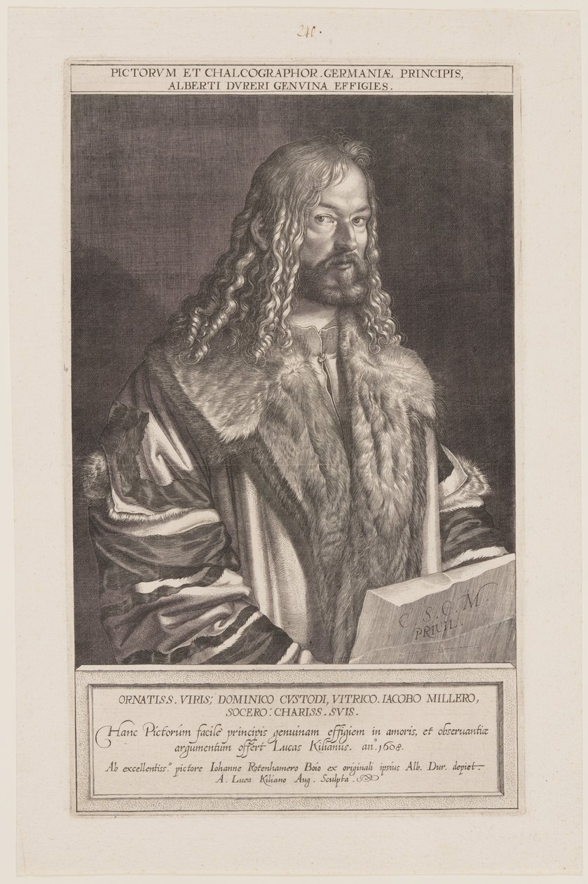 Portrait of Albrecht Dürer by Lucas Kilian