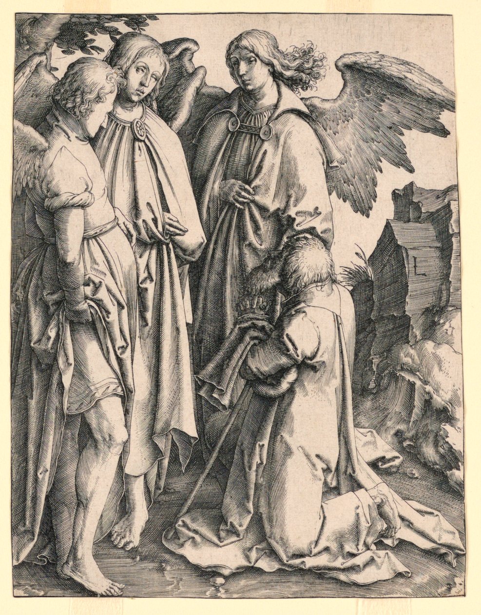 Abraham and the Three Angels by Lucas van Leyden