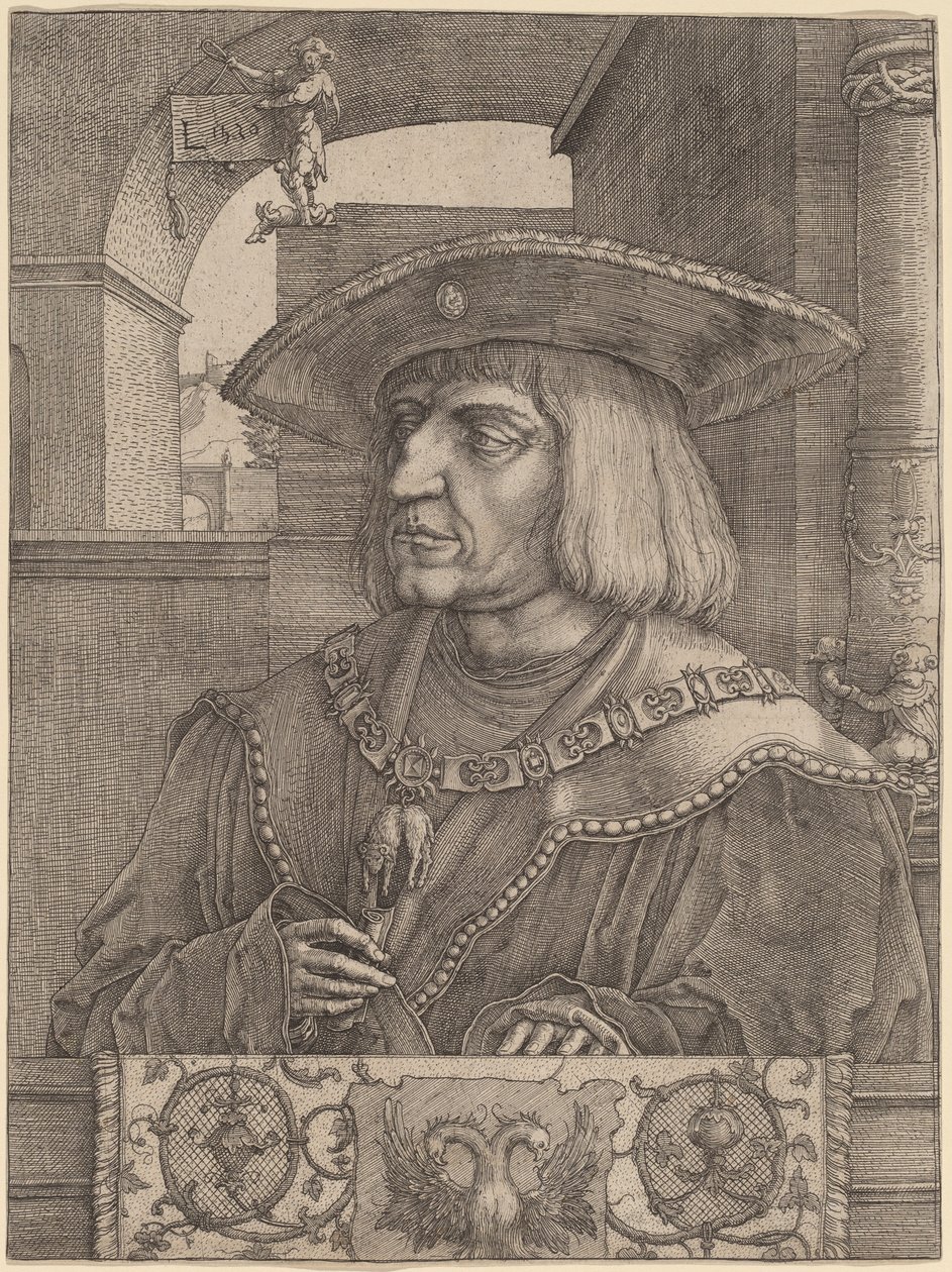 Emperor Maximilian I by Lucas van Leyden
