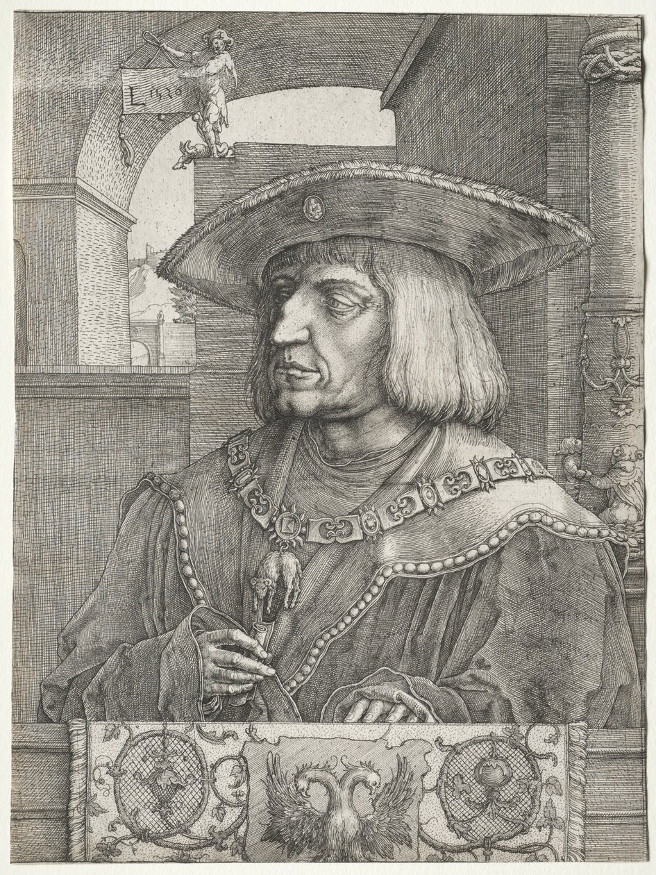 Emperor Maximilian I by Lucas van Leyden