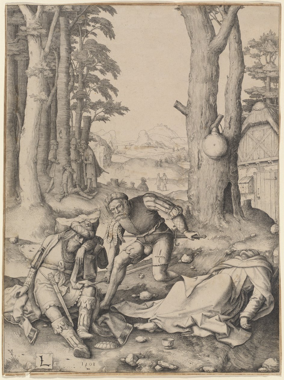Mahomet and the Monk Sergius by Lucas van Leyden