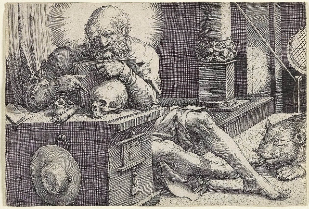 Saint Jerome in His Study by Lucas van Leyden