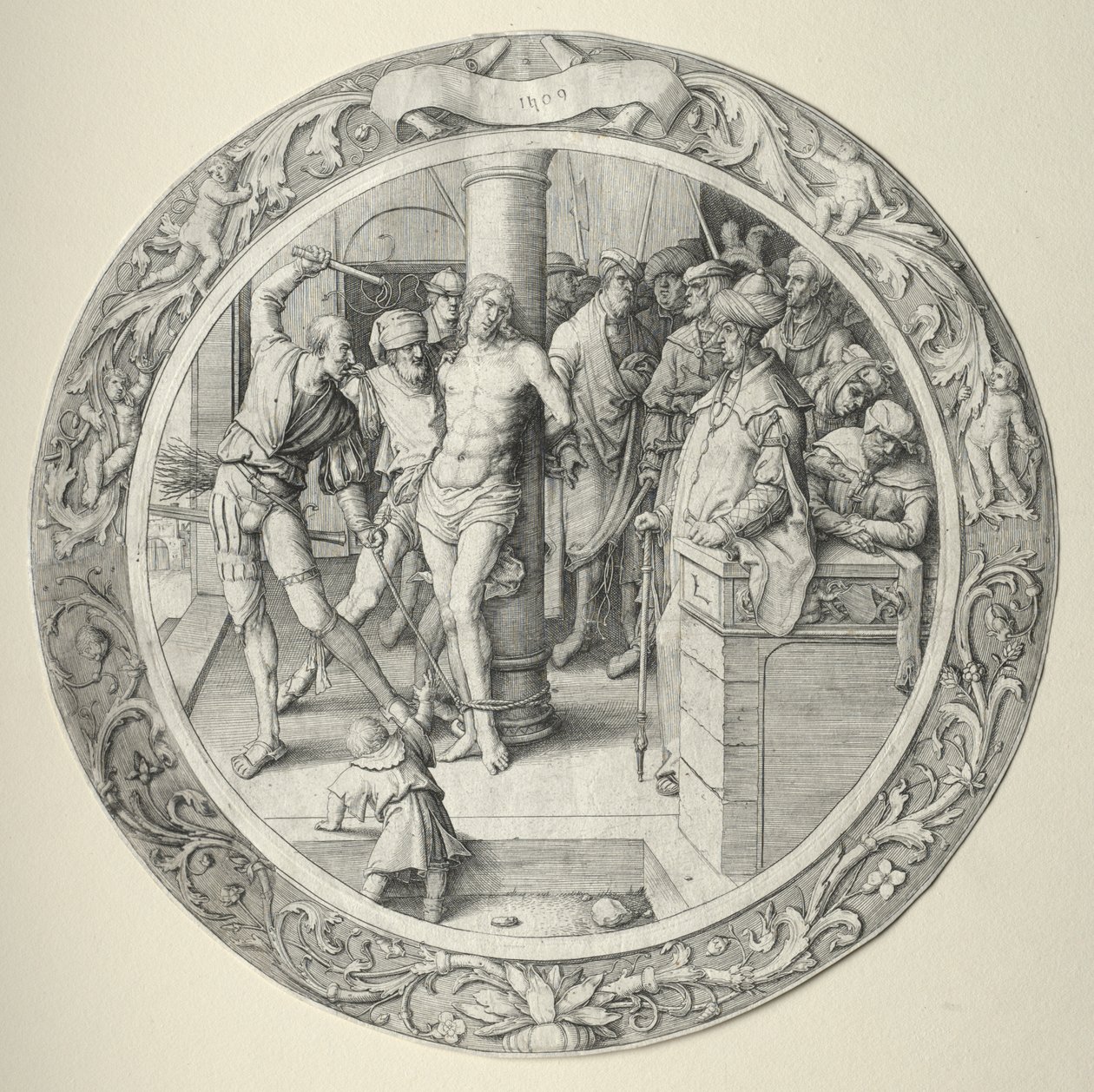 The Round Passion: The Flagellation by Lucas van Leyden