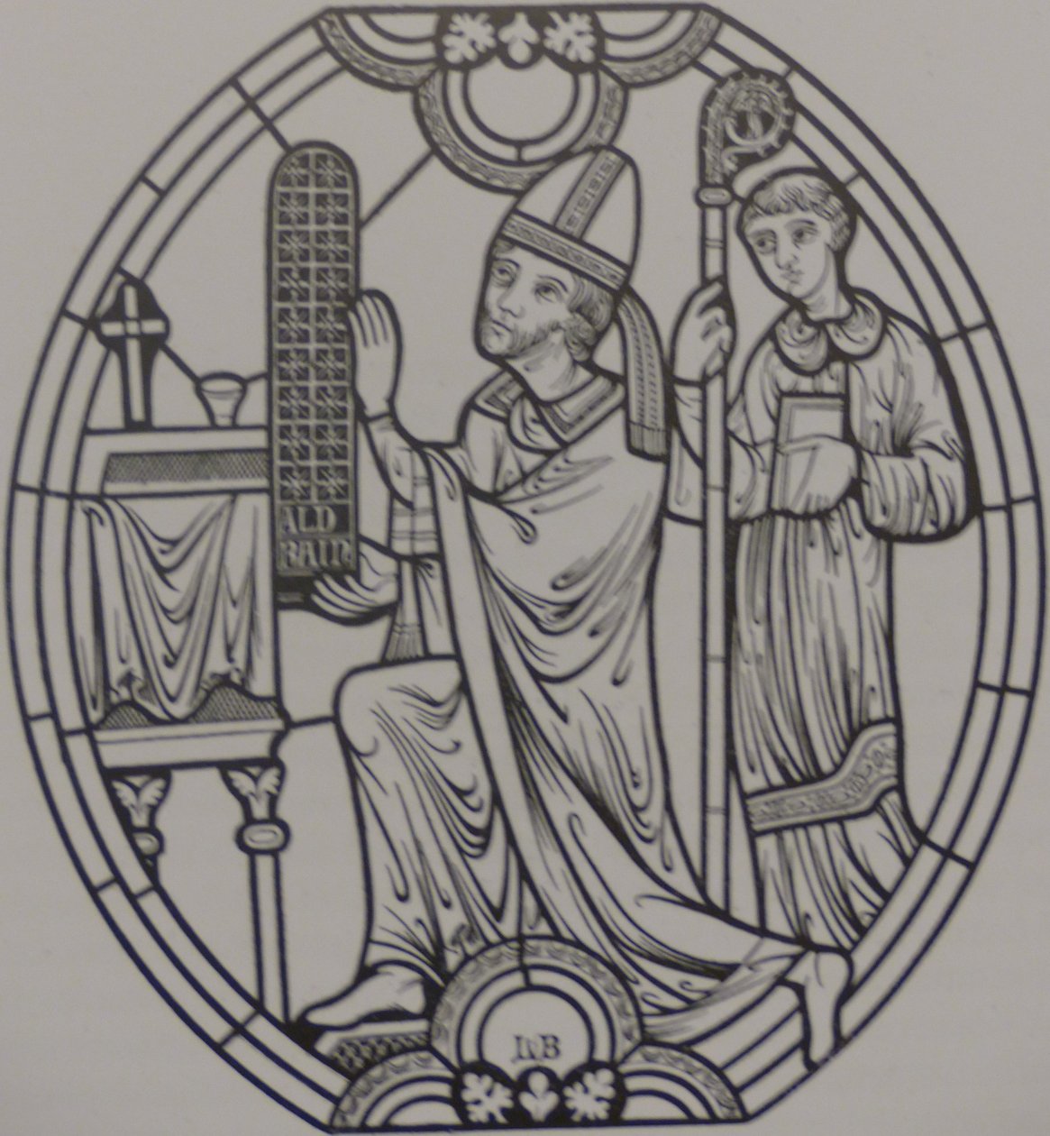 Stained Glass by Lucien Bégule Representing Renaud de Forez by Lucien Bégule