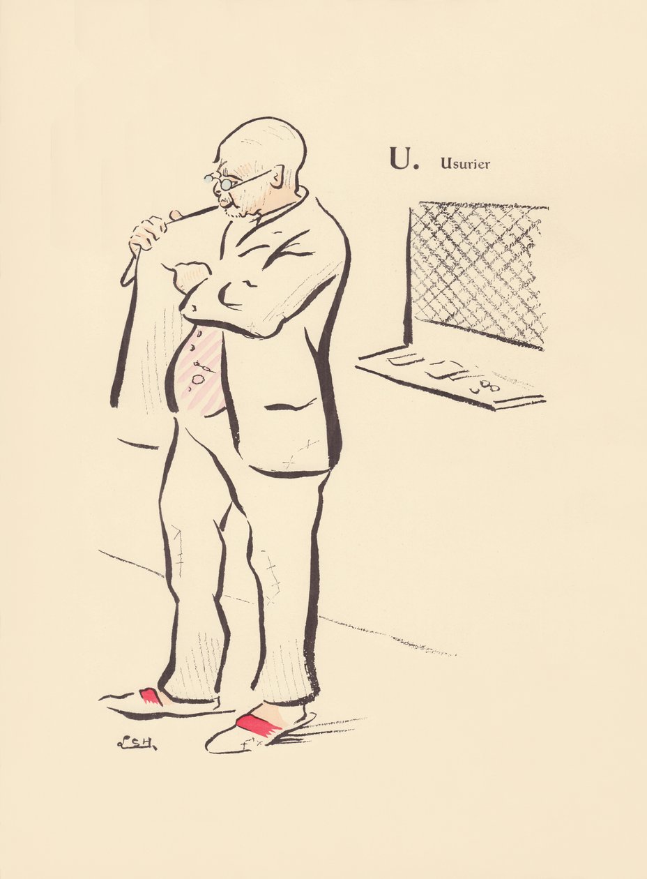 U. Usurier by Lucien L. (active 1904) Henreaux