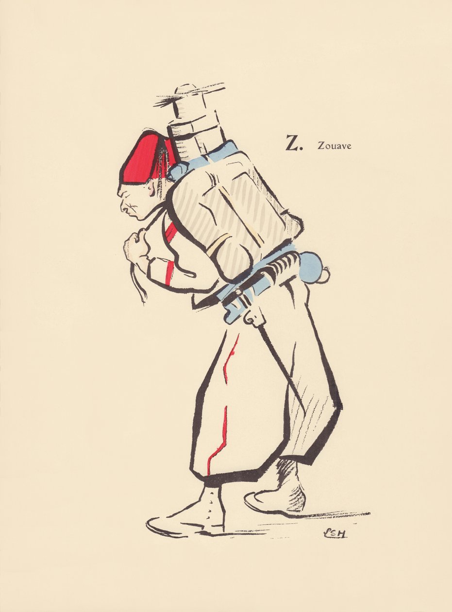 Zouave by Lucien L. (active 1904) Henreaux