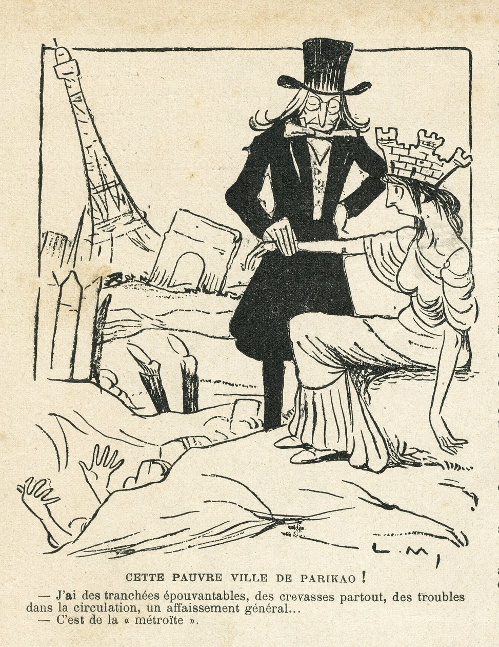 Illustration in Le Rire by Lucien Metivet