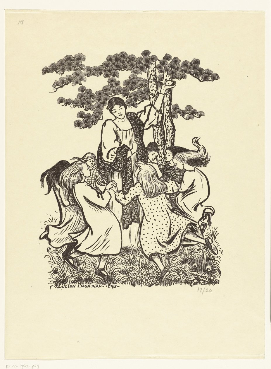 Round Dance by Lucien Pissarro